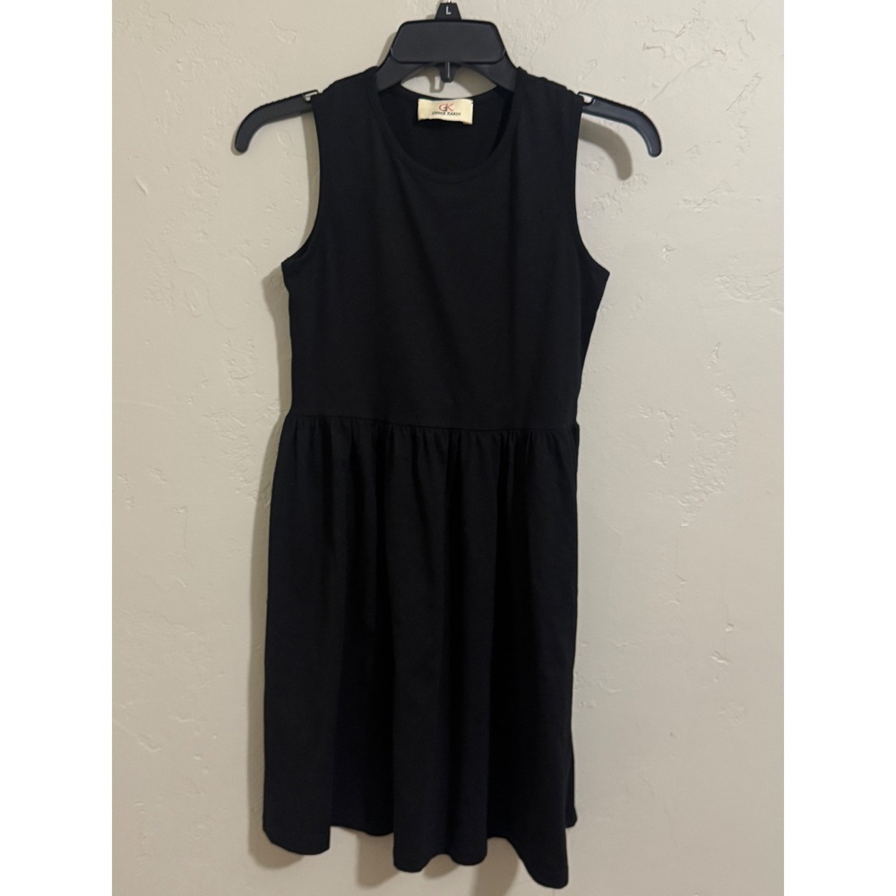 Grace Karin Dress Womens Small Black Sleeveless Babydoll Fit Flare Casual